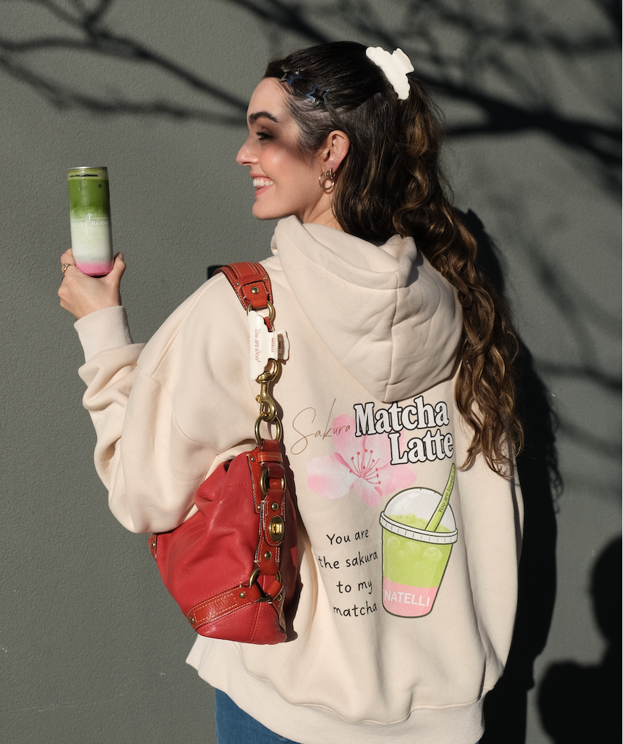 PRE-ORDER NATELLI | Sakura to my Matcha Oversized Hoodie